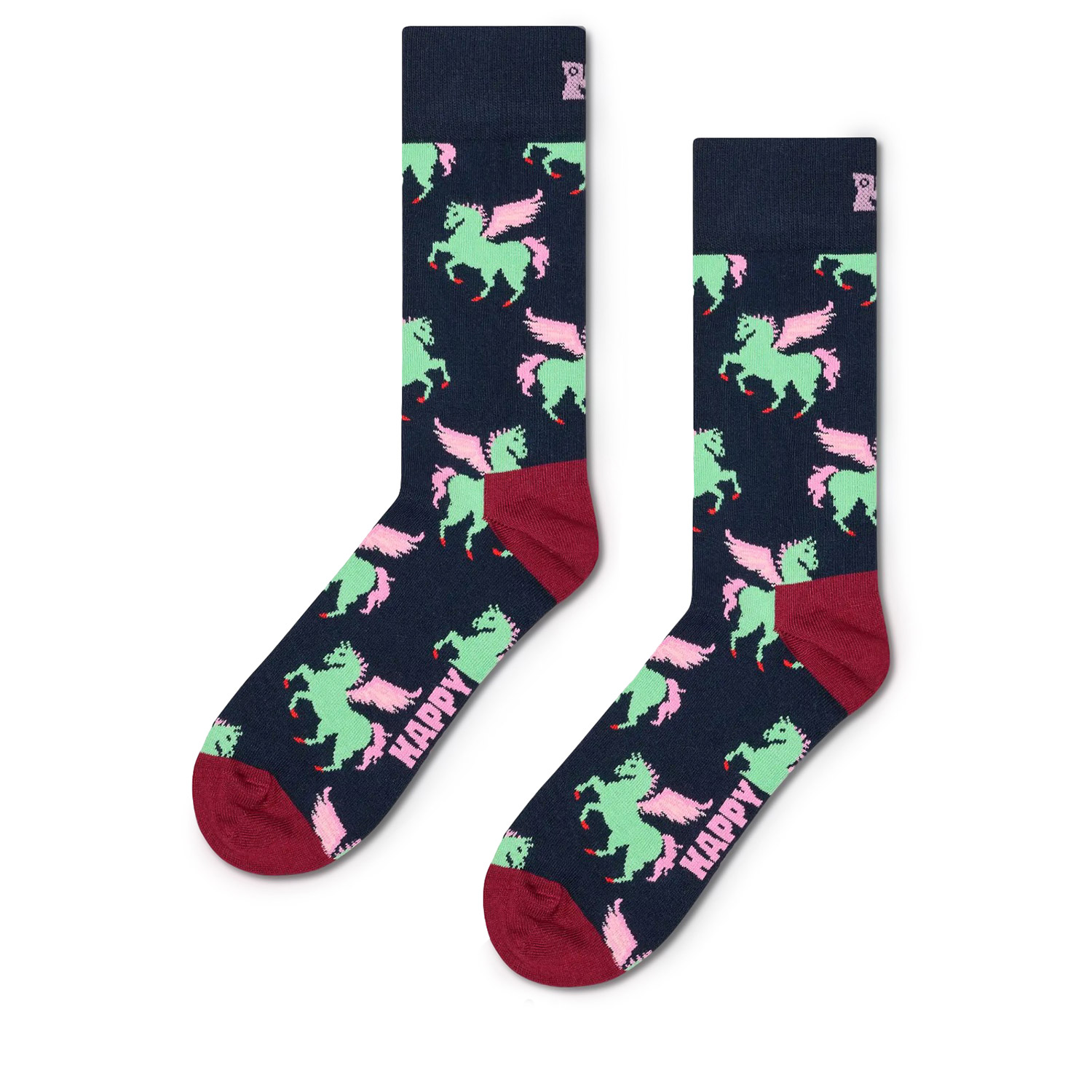 Κάλτσες γυναικείες Happy Socks Μαύρο P003178 Pegasus Sock 100