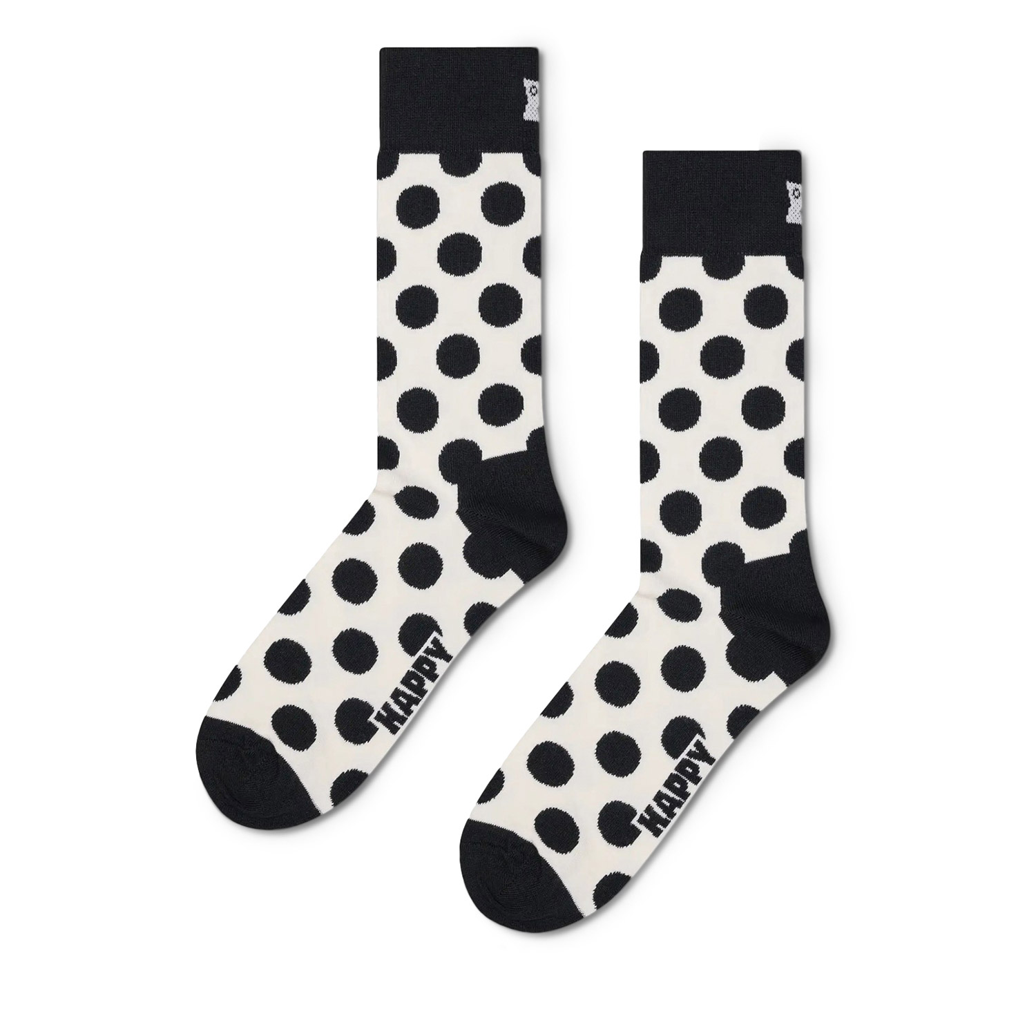 Κάλτσες γυναικείες Happy Socks Λευκό-Μαύρο P003213 Big Dot Sock 100
