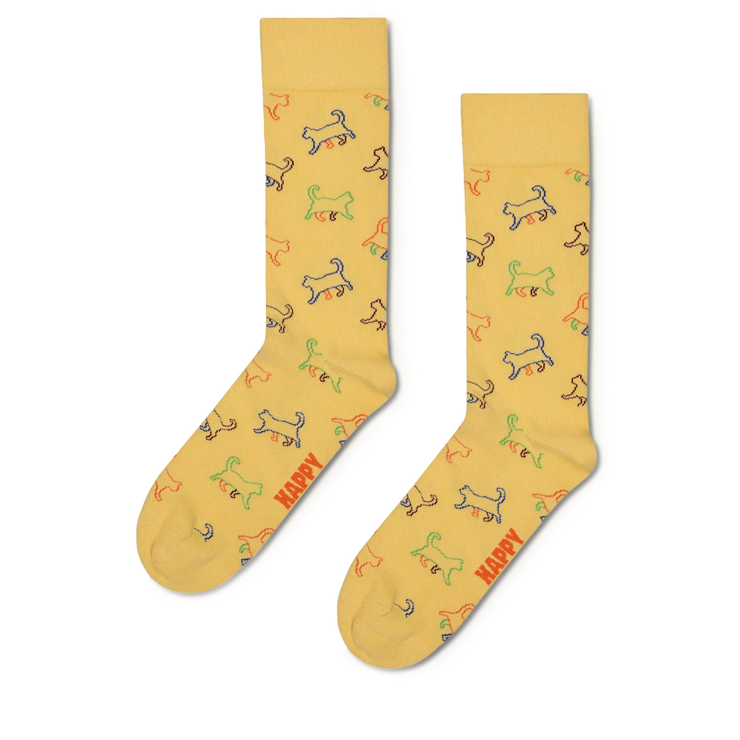 Κάλτσες γυναικείες Happy Socks Κίτρινο P003599 Kitten Love Natural Dye Sock 100