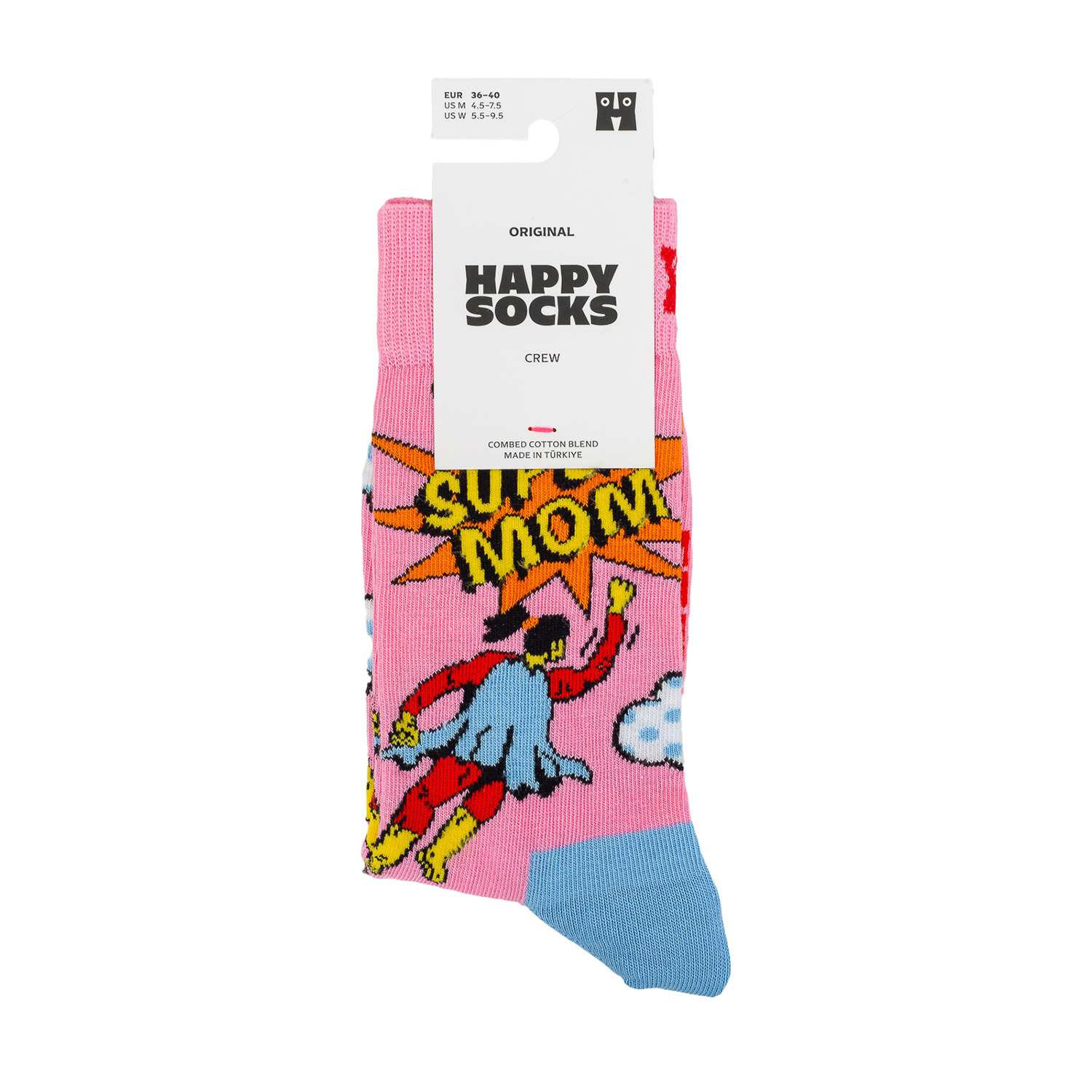 Κάλτσες γυναικείες Happy Socks Ρόζ P003517 Flying Super Mom Sock 100