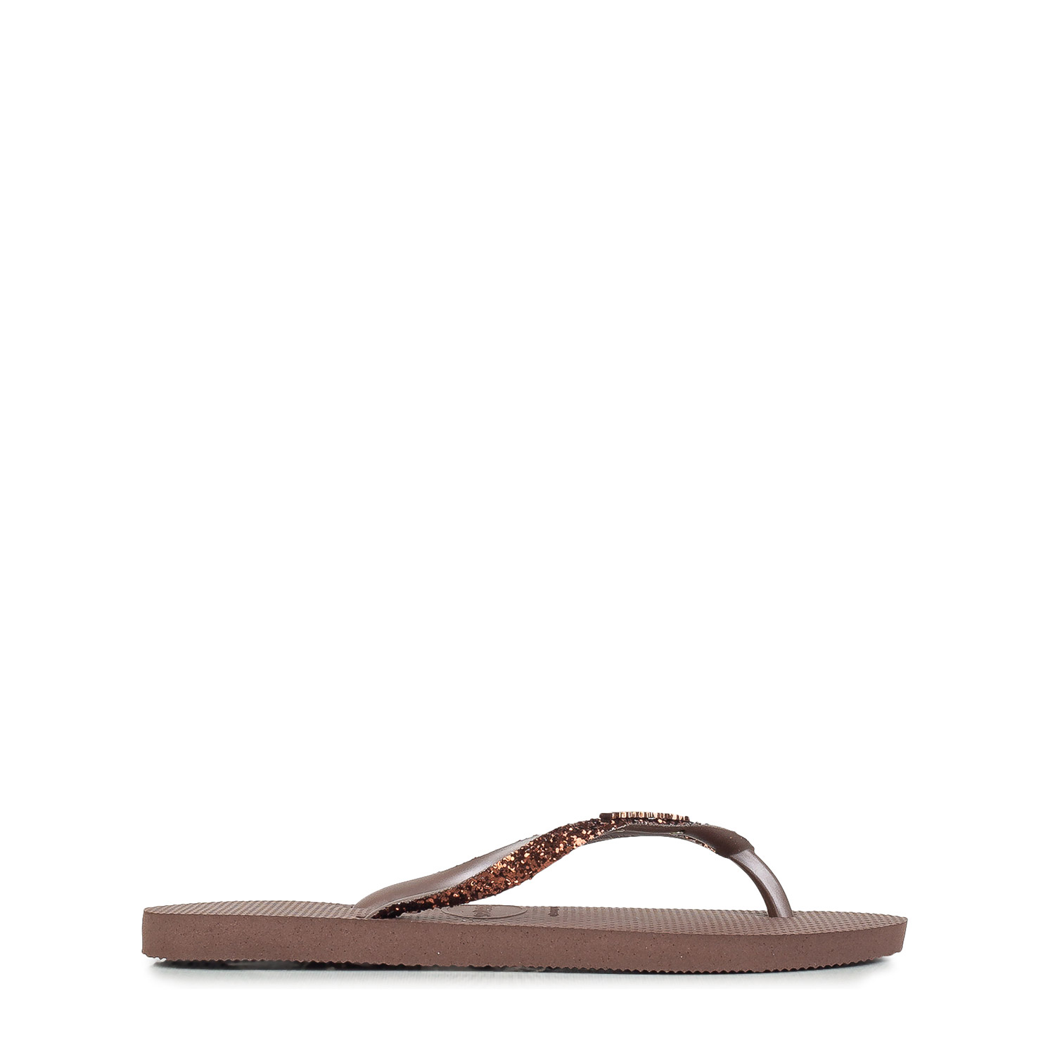 Σαγιονάρες γυναικείες Havaianas Καφέ Σκούρο 4146975-0727 Havaianas Slim Glitter II 262
