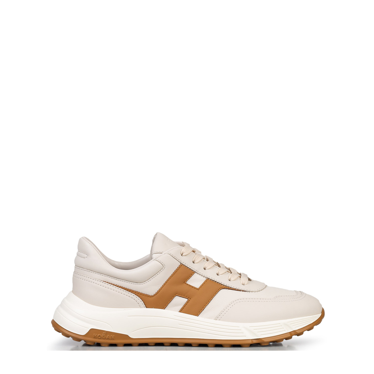 Sneakers ανδρικά Hogan Λευκό-Καφέ HXM5630FR30UAI0RVK Hogan Hyperlight Allacciato H 262