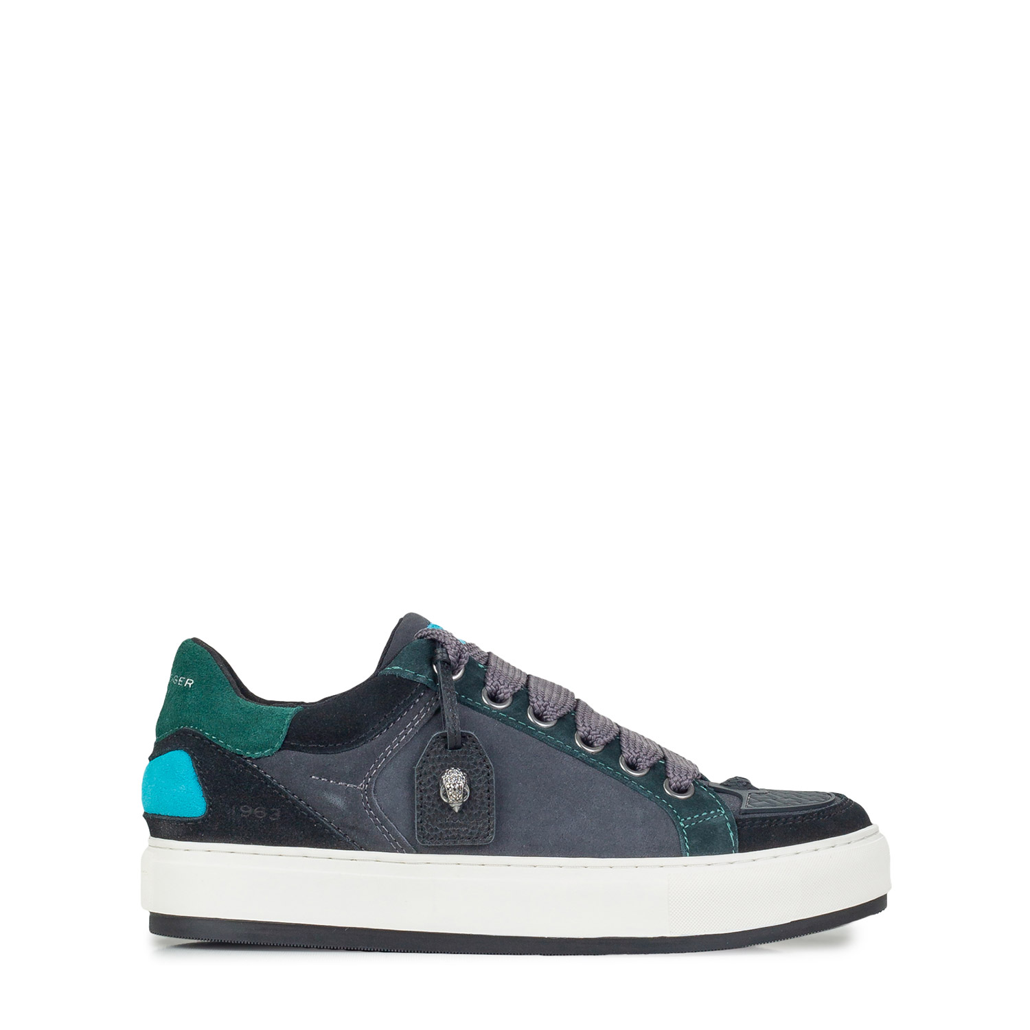 Sneakers ανδρικά Kurt Geiger Μαύρο-Πράσινο 4972307209 Southbank Tag Sneaker 261