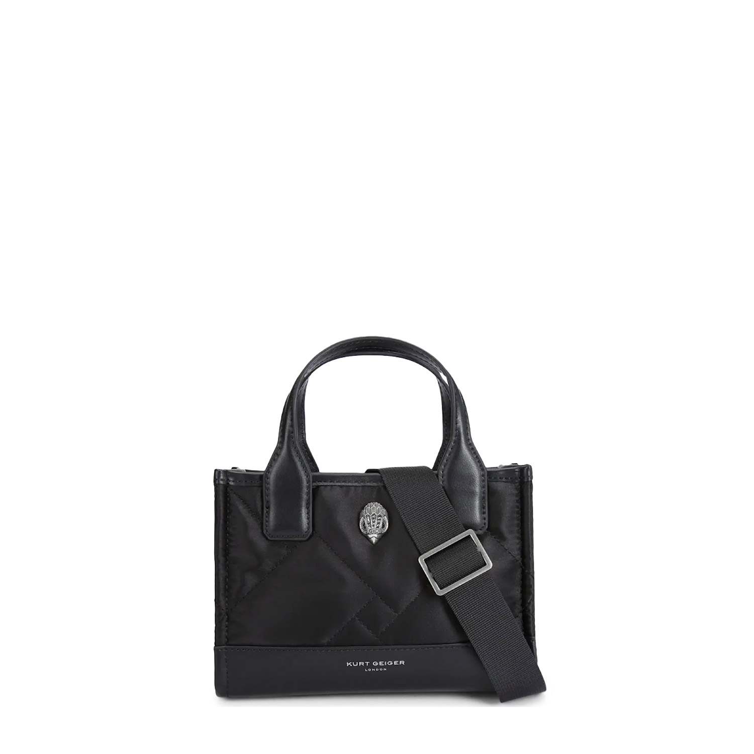 Shopping γυναικεία Kurt Geiger Μαύρο-Ασημί XS Recycled SQ Shopper 262