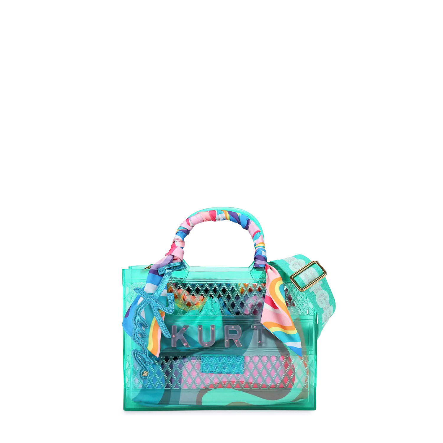 Shopping γυναικεία Kurt Geiger Pale Green 5585373999 Jelly Small Tote Bag 262