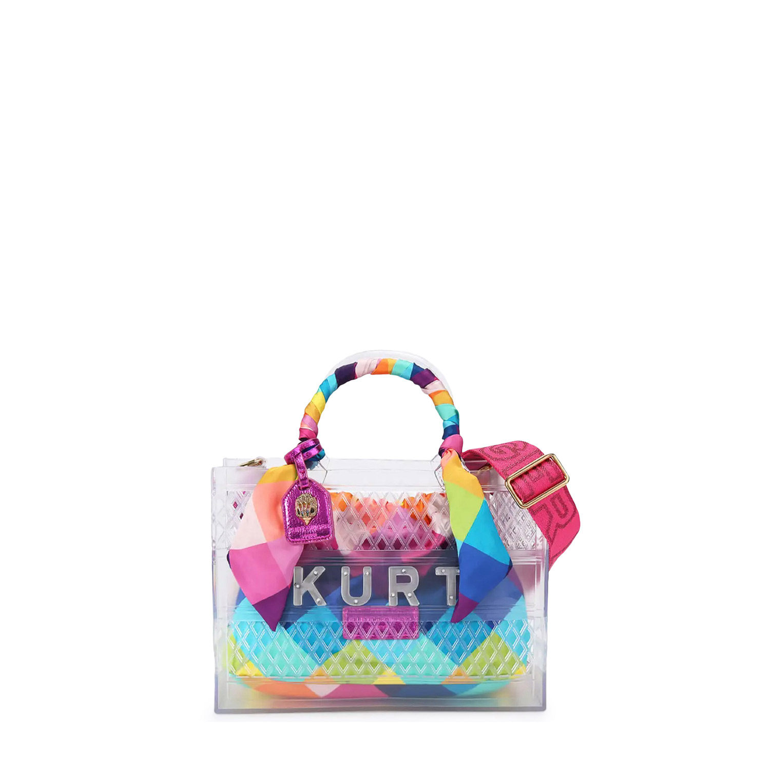 Shopping γυναικεία Kurt Geiger Λευκό-Μαύρο 5585399999 Jelly Small Tote Bag 262