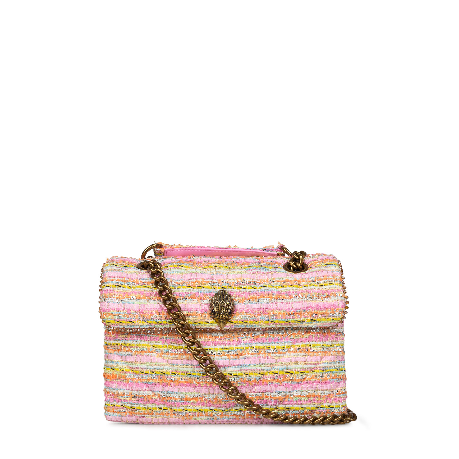 Shoulder Bags γυναικεία Kurt Geiger Ρόζ 2062657609 Tweed Kensington Bag 262