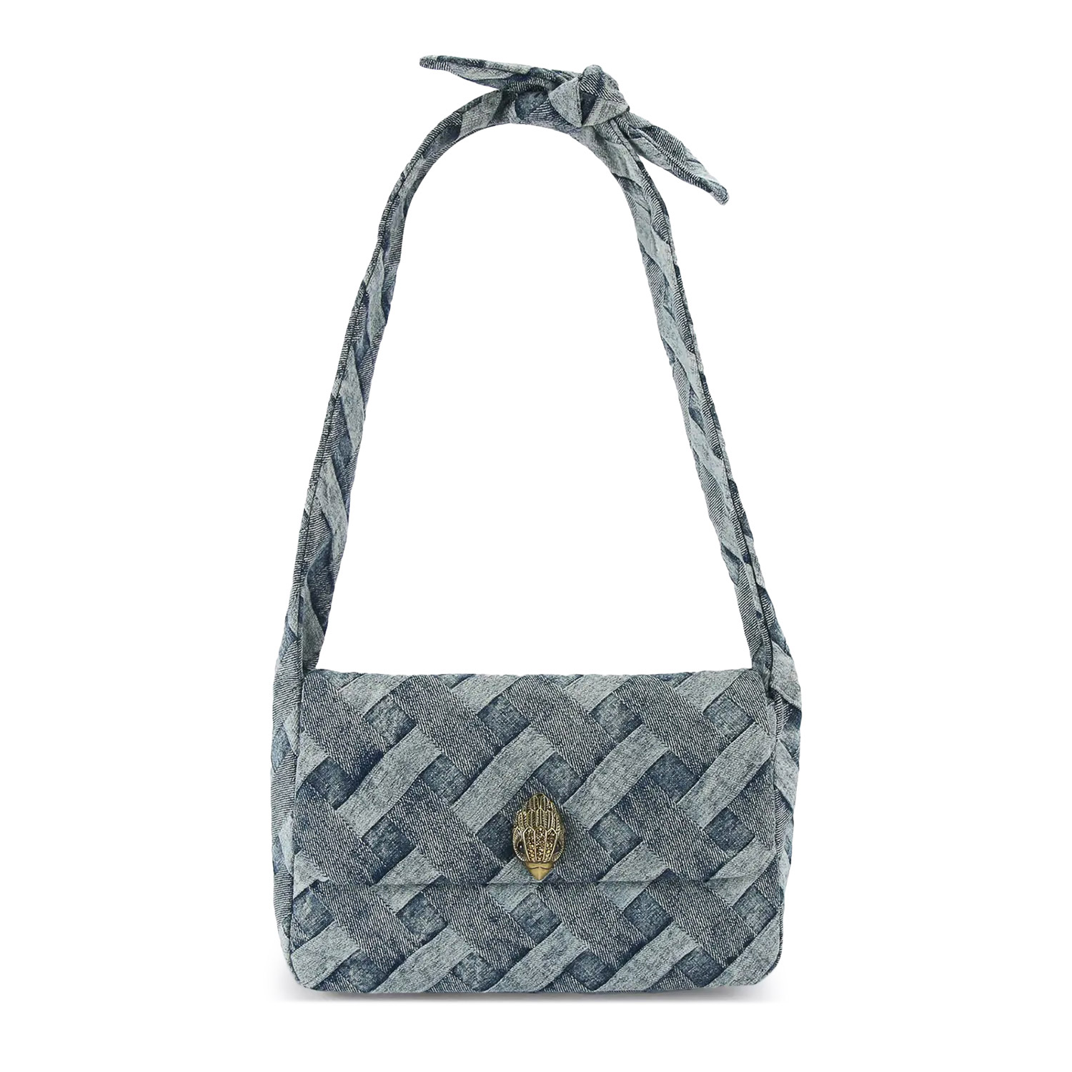 Shoulder Bags γυναικεία Kurt Geiger Denim 5586988669 Kensington Knot Shoulder 262