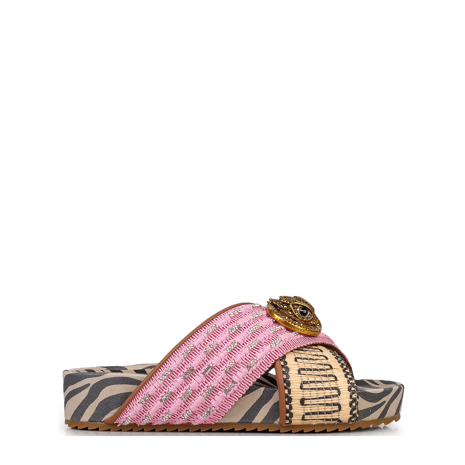 Πλατφόρμες-Flatforms γυναικεία Kurt Geiger Ρόζ 3973157999 Chelsea Cross Strap 262