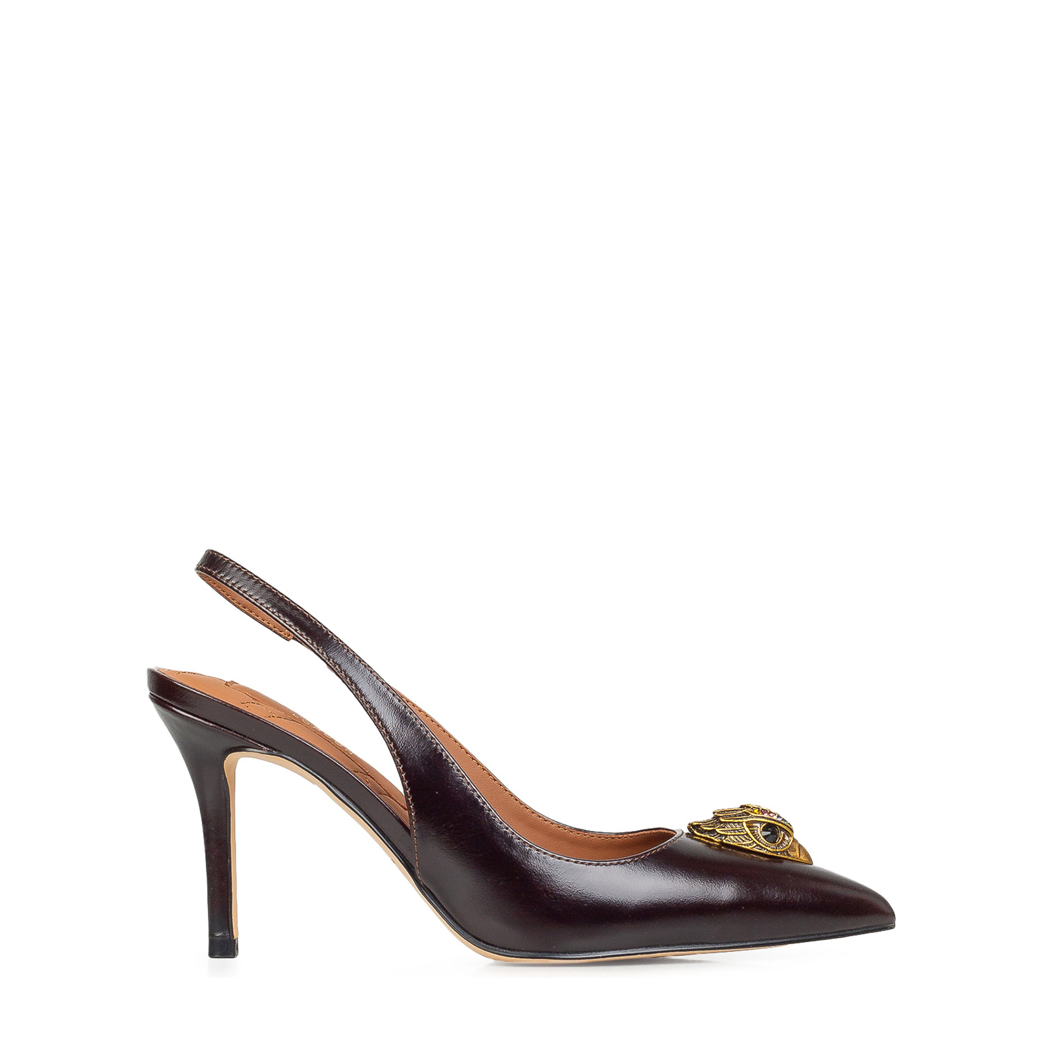 Γόβες γυναικείες Kurt Geiger Καφέ 3422839109 Belgravia High Sling 100