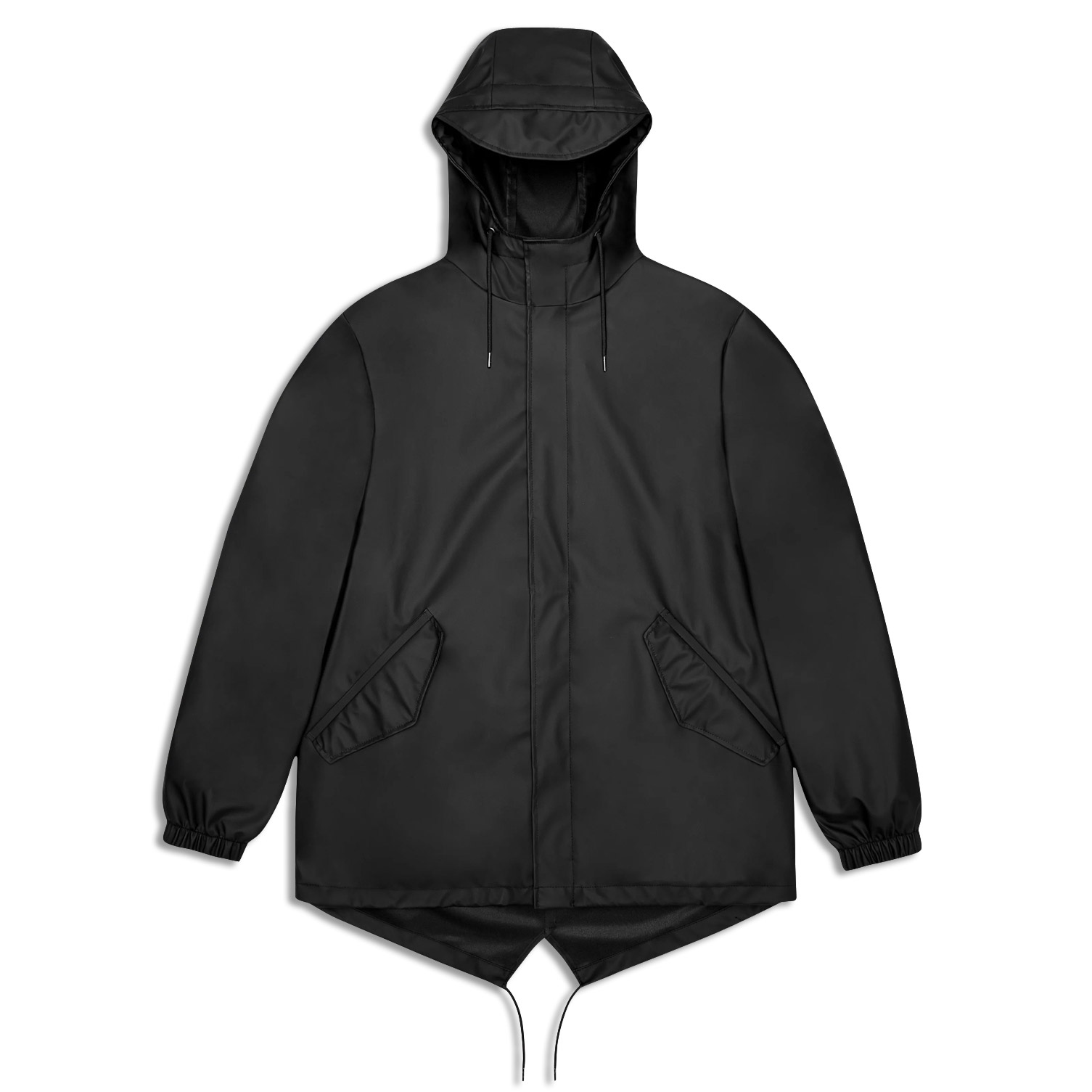 Παλτό - Μπουφάν ανδρικά Rains Μαύρο RNSAW2418010 01 Black Fishtail Jacket W3 100