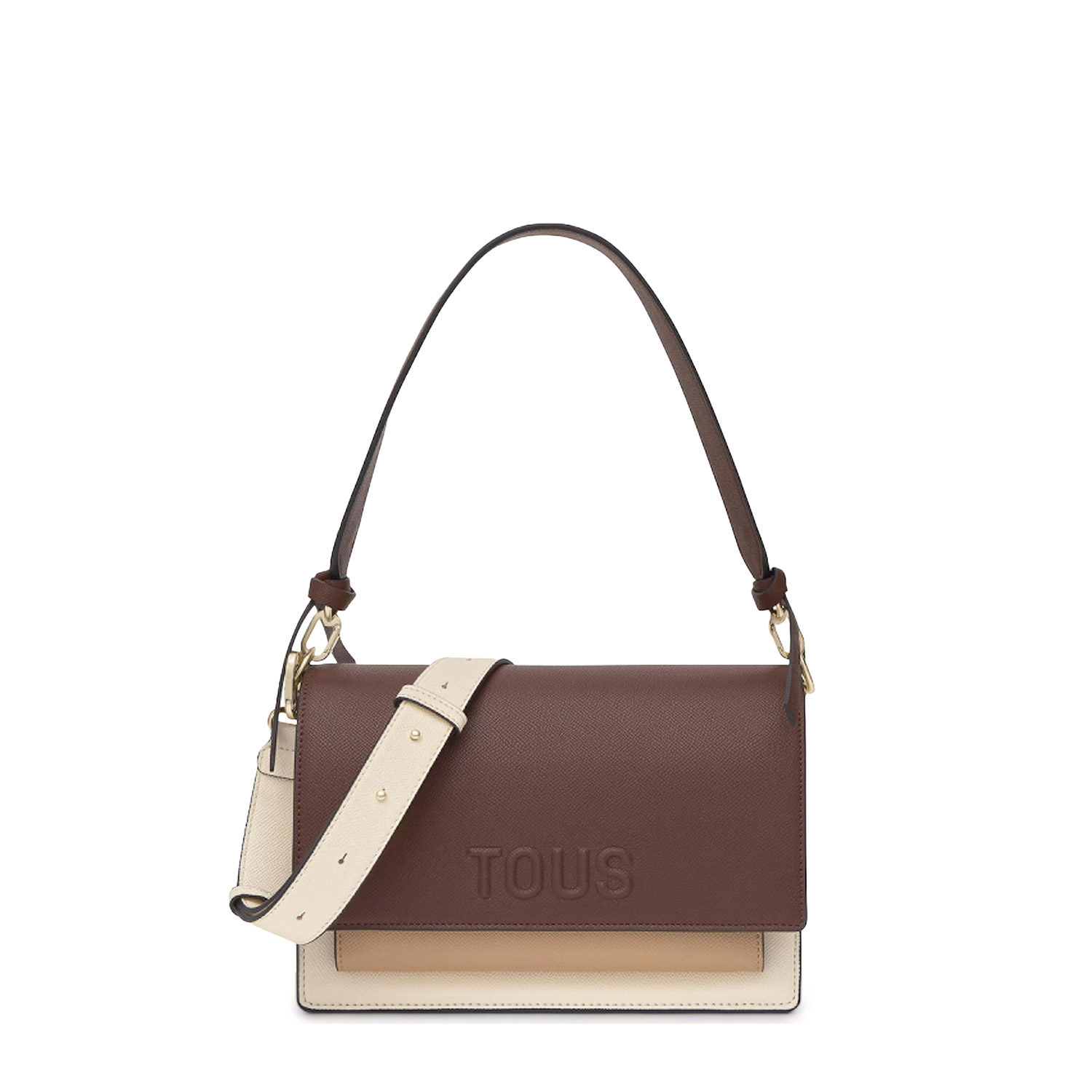 Shoulder Bags γυναικεία Tous Μπεζ-Καφέ 2002358201 Medium Audree Saffiano 262